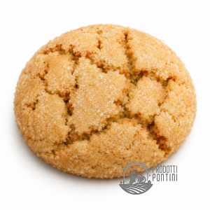 Crumbly sugar cookie on a white background, close-up view (brand watermark visible).